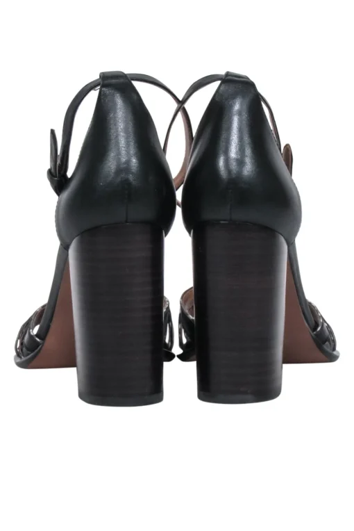 Coach - Black Leather Open Toe Strappy Sandal Sz 7