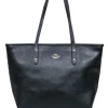 Coach - Black Pebbled Leather Tote Bag