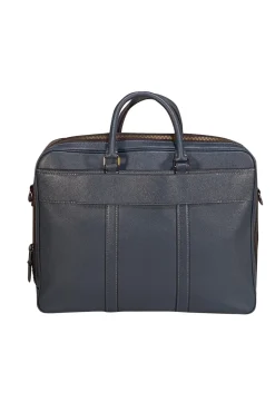 Coach - Blue Saffiano Leather Briefcase w/ Detachable Long Strap