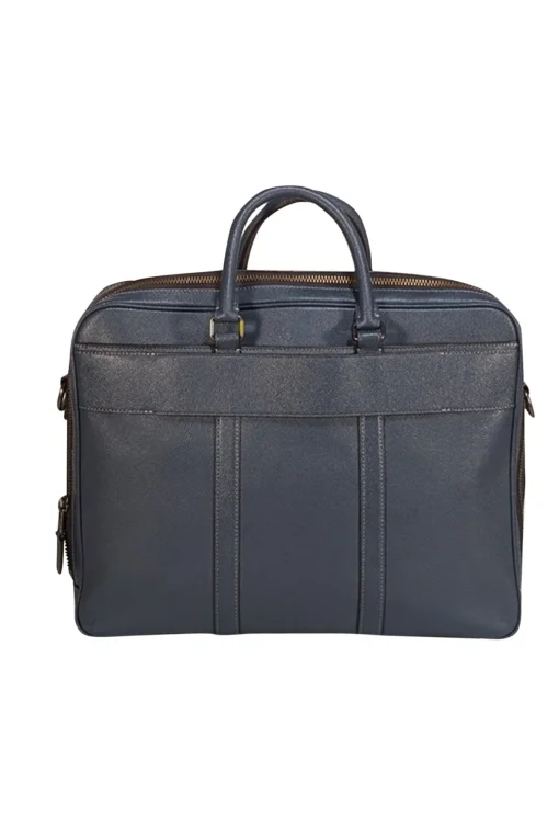 Coach - Blue Saffiano Leather Briefcase w/ Detachable Long Strap