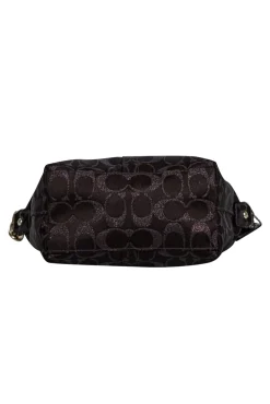 Coach - Brown Metallic Monogram Mini Shoulder Bag