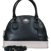 Coach - Dark Navy & Beige Mini Bowler-Style Convertible Purse