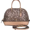 Coach - Gold & Tan Sparkly Star Mini Convertible Crossbody