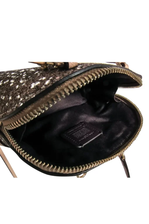 Coach - Gold & Tan Sparkly Star Mini Convertible Crossbody