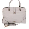 Coach - Ivory Pebbled Leather Satchel Bag