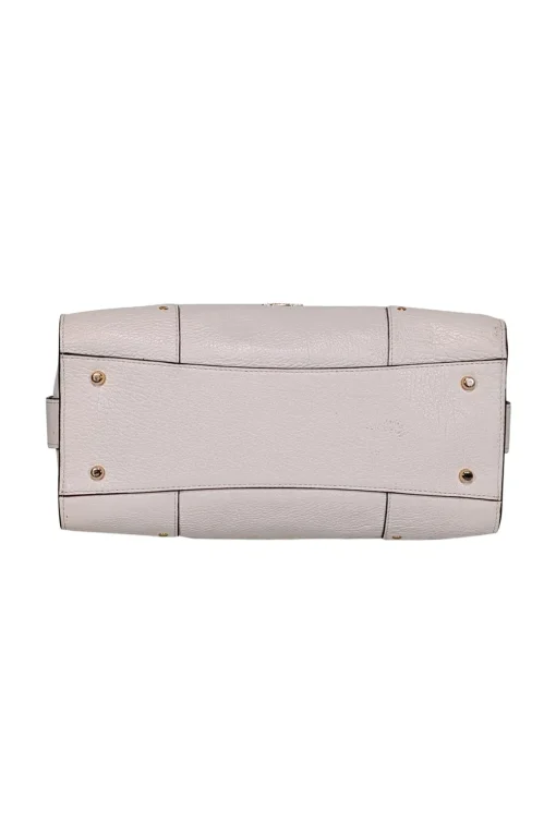 Coach - Ivory Pebbled Leather Satchel Bag