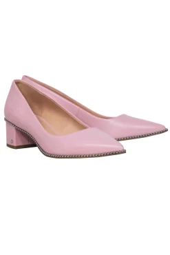 Coach – Pale Pink Pointed Toe Block Heel Pumps Sz 7