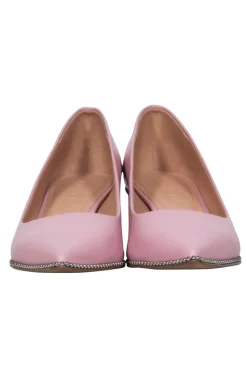 Coach – Pale Pink Pointed Toe Block Heel Pumps Sz 7