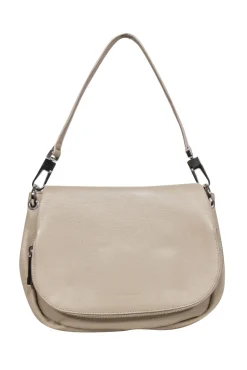 Coccinelle - Beige Grained Leather Shoulder Bag