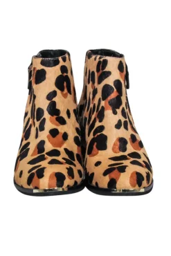 Cole Haan - Tan Leopard Print Short Boots Sz 8