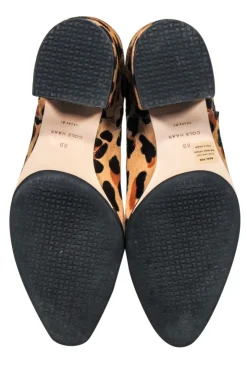 Cole Haan - Tan Leopard Print Short Boots Sz 8