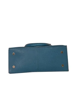 Cole Haan - Turquoise Blue Saffiano Leather Satchel Bag
