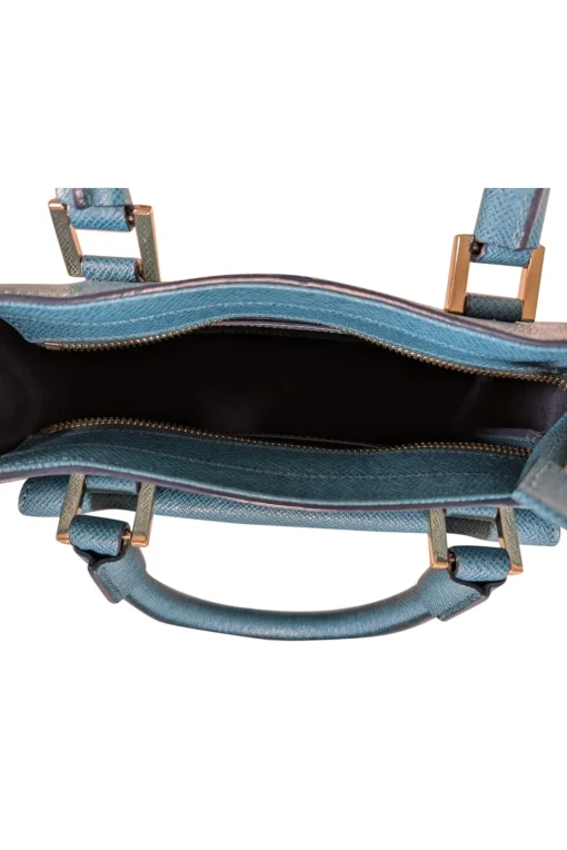 Cole Haan - Turquoise Blue Saffiano Leather Satchel Bag