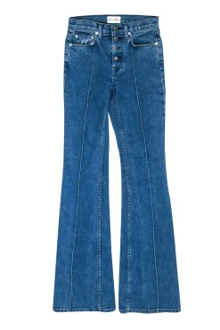 Cotton Citizen - Medium Wash Pintuck Flare Jeans Sz 0