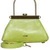 Cult Gaia - Green Snake Skin Textured Crossbody Bag
