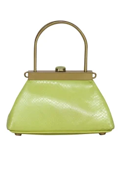 Cult Gaia - Green Snake Skin Textured Crossbody Bag