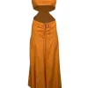 Cult Gaia - Orange Sleeveless Cut-Out Maxi Dress Sz S