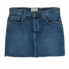Current/Elliott - Medium Wash Raw Hem Denim Miniskirt Sz 31