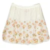 Cynthia Cynthia Steffe - White Bubble Skirt w/ Multicolored Embroidery Sz 6