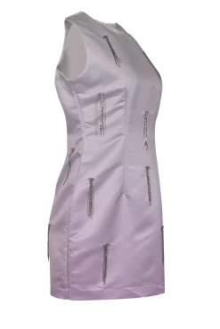 Cynthia Rowley - Pink & White Ombre Dangle Rhinestone Trim Dress Sz 8