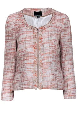 Cynthia Rowley - Pink, Peach, & Cream Tweed Blazer Sz M