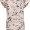 Cynthia Rowley - Pink, White & Black Floral Print Silk Blouse Sz XS
