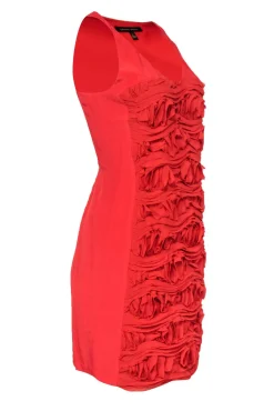 Cynthia Steffe - Coral & Orange Floral Ruffle Dress Sz 4