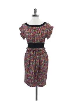 Cynthia Steffe - Mini Floral Short Sleeve Dress Sz 2