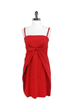 Cynthia Steffe - Red Cotton Blend Dress Sz 2