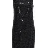 David Meister - Black Scoop-Back Sequin Tank Dress Sz 10