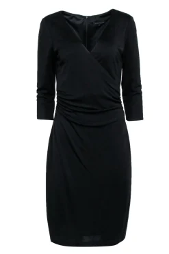 David Meister - Black Surplice Long Sleeve Dress Sz 12