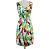 David Meister - Multicolor Print Cotton Sleeveless Dress Sz 4
