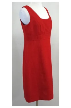 David Meister - Red Structured Sleeveless Dress Sz 10