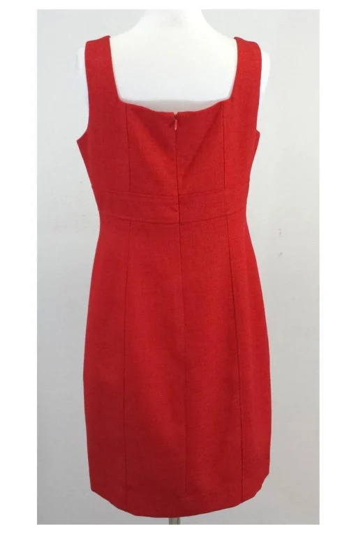 David Meister - Red Structured Sleeveless Dress Sz 10