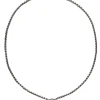 David Yurman - Sterling Silver Chain Link Necklace w/ Twisted Blue Gem Pendant