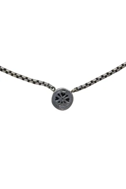 David Yurman - Sterling Silver Chain Link Necklace w/ Twisted Blue Gem Pendant