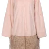 Dennis by Dennis Basso - Light Pink Faux Fur Clasp-Up Longline Coat w/ Fuzzy Hem Sz 2X