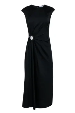 Derek Lam -  Black Midi Keyhole Front Formal Dress Sz 4