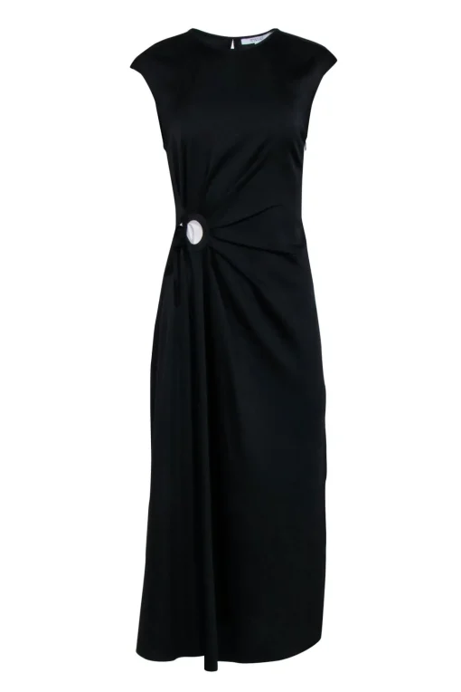 Derek Lam -  Black Midi Keyhole Front Formal Dress Sz 4