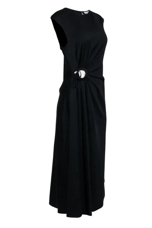 Derek Lam -  Black Midi Keyhole Front Formal Dress Sz 4