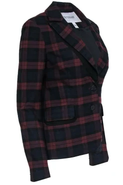 Derek Lam 10 Crosby - Ruby Blackwatch Double Button Blazer Sz 4