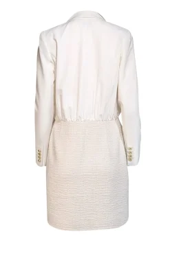 Derek Lam - Ivory Faux Wrap Bodice w/ Tweed Bottom Skirt Sz 8