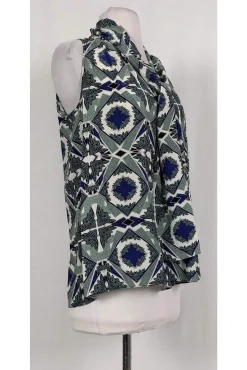 Derek Lam - Patterned Tank w/ Fabric Tie Sz 6
