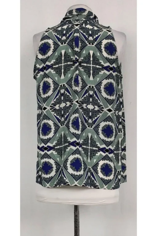 Derek Lam - Patterned Tank w/ Fabric Tie Sz 6