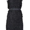 Diane von Furstenberg - Black Strapless Ruffled Mini Dress Sz S