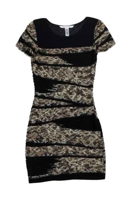 Diane von Furstenberg - Black Ruffle Dress Sz P