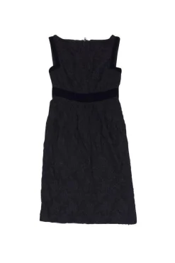 Diane von Furstenberg - Black Floral Mesh Dress Sz 4