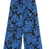 Diane von Furstenberg - Black w/ Yellow & White Dotted Floral Print Pants Sz 2