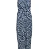 Diane von Furstenberg - Blue & Black Print Maxi Silk Dress Sz 2