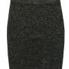 Diane von Furstenberg - Black & Gold Sparkly Wool Blend Knit Pencil Skirt Sz M
